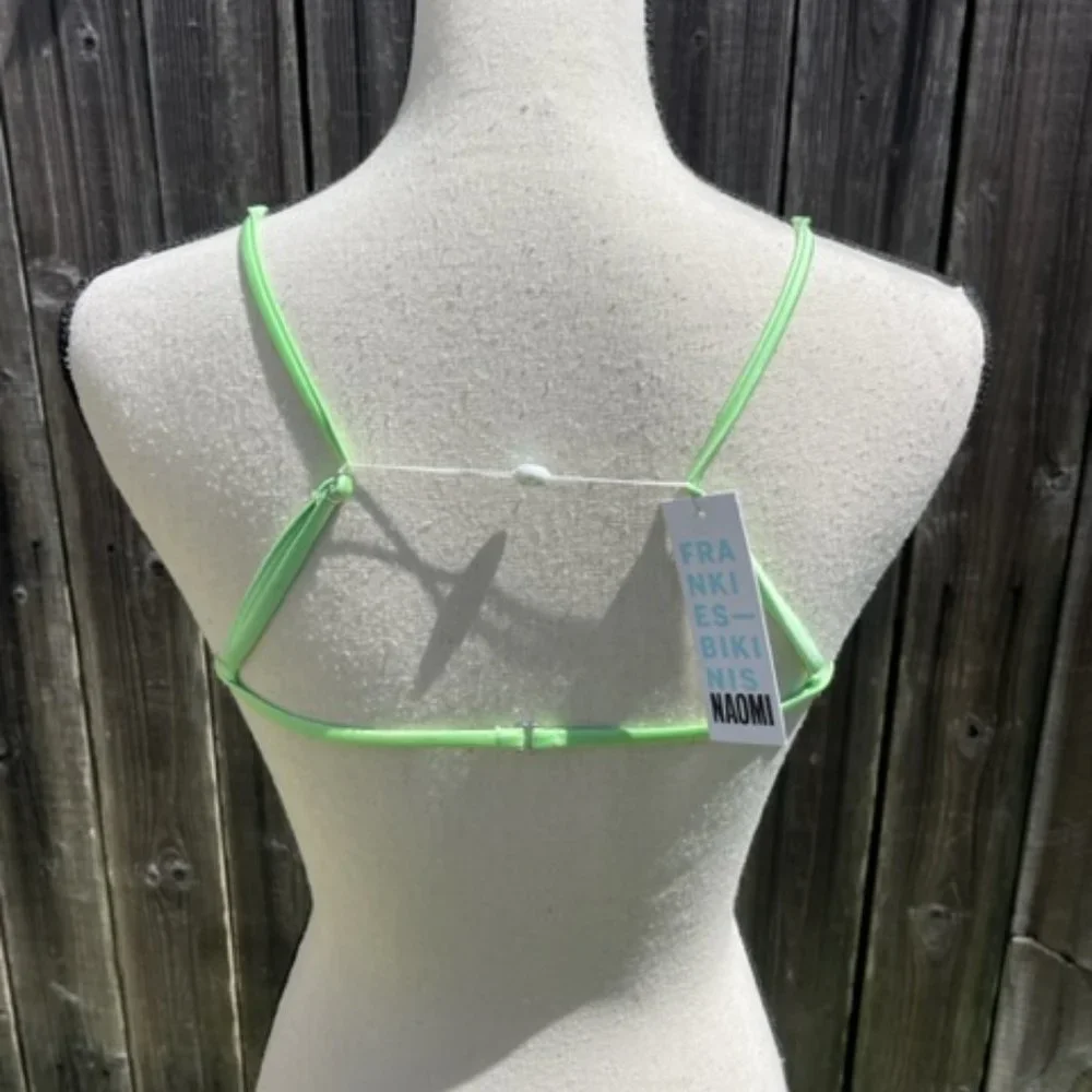 NWT Frankie's Bikinis Maggie top in honeydew